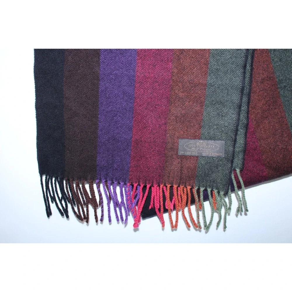 Unbranded Colorful Men's 100% Cashmere Soft Luxury Scarf Made in Germany